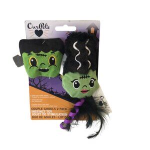 Our Pets Halloween Frankenstein & Mrs Ghouls Couple Crinkle Catnip Set of 2